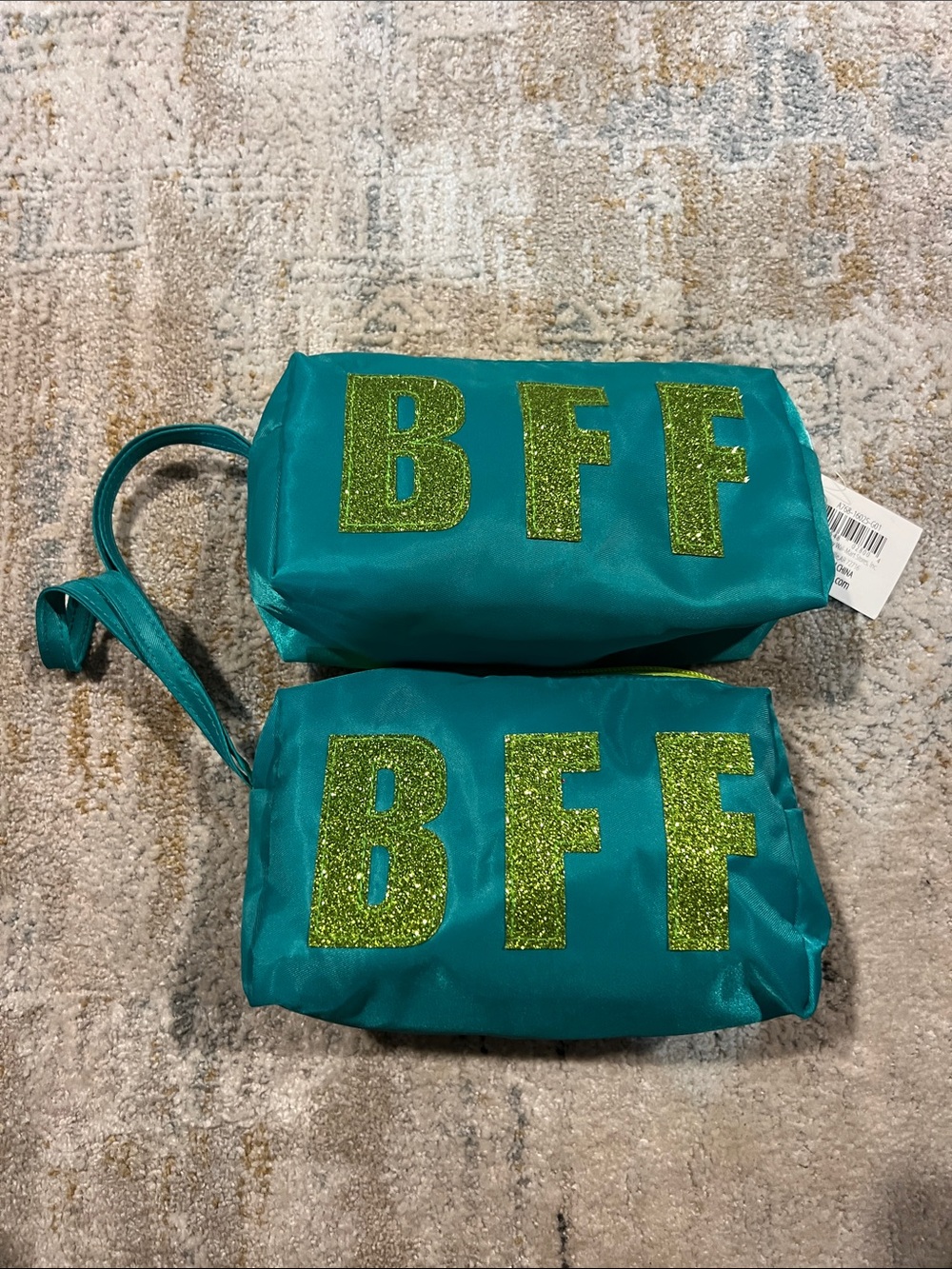 BFF matching school bags cosmetics glitter